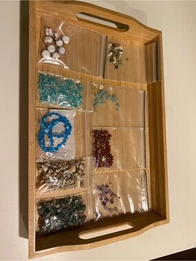 BEAD BUNDLE - and assortment of different beads and stones